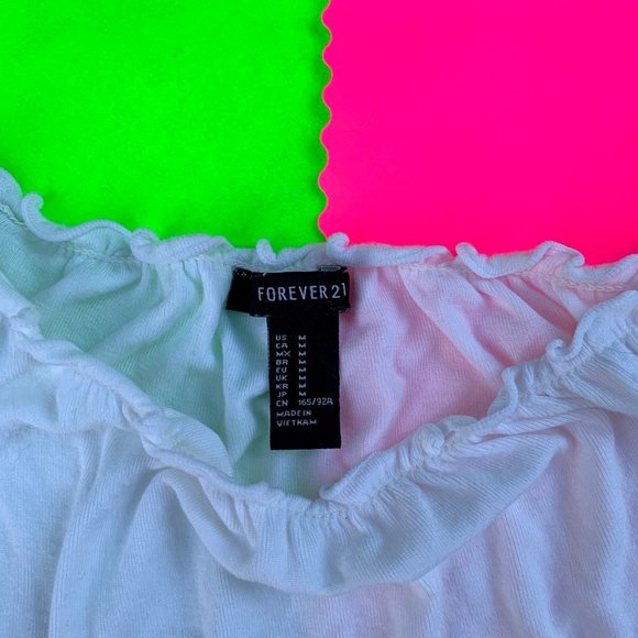 White Lettuce Hem Top - Picture 2 of 4